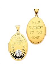 14K & Rhodium 32mm Diamond Family Album Locket