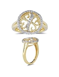 0.21 Cts Diamond Ring in 14K Two Tone Gold