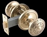 2 3/4 inch Bright Solid Brass - Raised Privacy Set