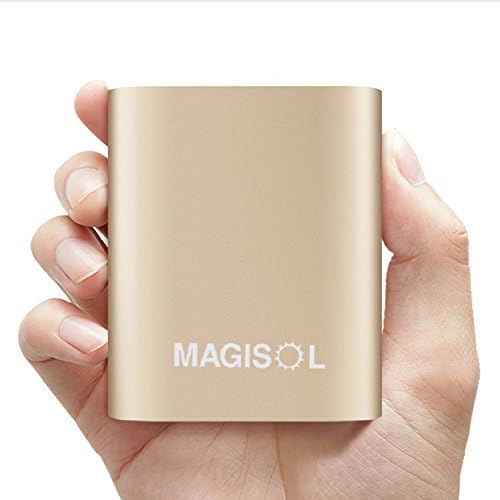 Magisol Premium 10400mAh USB 5V Output Portable Battery Charger - External Battery Pack, Power Bank, & Portable Charger for iPhone, iPad, Galaxy, and Android Smart Devices (Gold)