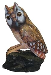 Owl - hand painted soapstone, hand carved