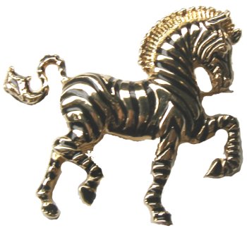 Enameled Zebra Pin