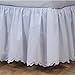 Crochet Edge Scalloped Cotton Bed Skirt, Twin, Natural, 14