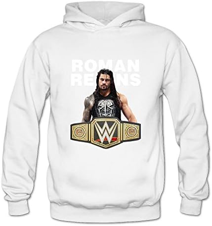 FANNG Women's Roman Reigns 2016 Boxing Heavyweight Champion Hoodies White XL