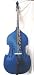 Crystalcello MB450 3/4 Size String Bass with Carrying Bag + Bow - BLUE Color