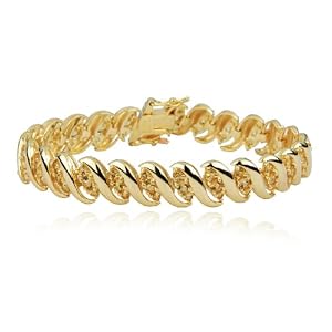 18k Yellow Gold Plated Sterling Silver Citrine 3mm Bracelet, 7.25 by