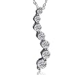 1/2ct. tw. Journey Diamond 7 Stone Pendant in 10K White Gold on an 18 Chain