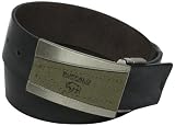 Buffalo by David Bitton Men’s Canvas Inlay Buckle Belt, Black/Brown, Large | Review & Best Price