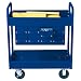 Equipto 145-8-BL Combination Truck with 2 Trays, 500lbs Capacity, 11" Drawers, 30" L x 16" W x 36" H, Textured Regal Blue
