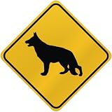 ONLY  GERMAN SHEPHERD  CROSSING SIGN DOG