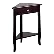 Merlot Corner Table with Drawer