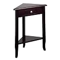 Merlot Corner Table with Drawer