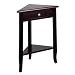 Merlot Corner Table with Drawer
