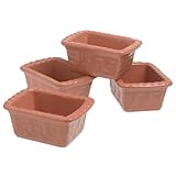 Reco International Romertopf Mini Bread Bakers, Set of 4, Clear Glaze