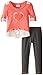 Little Lass Little Girls' 2 Piece Legging Set Brushed Knit Lace