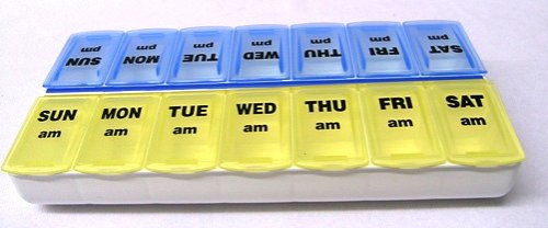 Pill Box Twice-a-day Weekly Organizer By Apex Medical