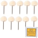 ZFE Mounted Cotton Buffs Polishing Wheel For Dremel Rotay Tools Pack of 10Pcs
