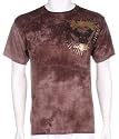 "JiPPiJ" Flying Eagle Garment Dyed Foil Print Cotton Adult Mens Fashion T-Shirt - New !