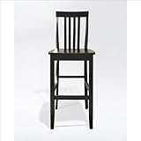 Crosley Furniture Bar Height School House Bar Stool in Black Finish