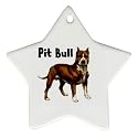 Pit Bull Ornament (Star)