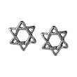 Star Of David - Stud Earrings Sterling Silver