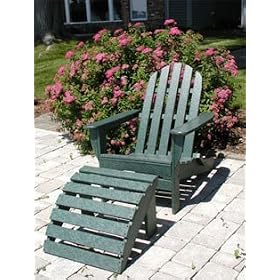 Click here to buy Adirondack Combo Chair And Ottoman-Sand by Poly-Wood.