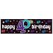 The Party Continues 40th Metallic Giant Sign Banner 65in x 20in