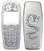 Blue Dragon on Silver - Nokia 6010 Faceplate Cell Phone Cover with Keypad