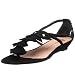Stylische schwarze Echtleder Sandale von Fornarina aus weichem Velourleder und weicher Laufsohle. 
�ber dem Span verl�uft ein sch�ner, gef�cherter Riemen und seitlich ist ein kleiner, silberner Stern 
mit dem Fornarina Logo angebracht. Die Sandale wird um den Kn�chel mit einem schmalen Riemchen 
verschlossen.