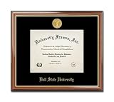 Ball State Cardinals Petite Walnut Diploma Frame With Medallion - 8x10