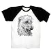 Irish Wolfhound #2 Dog art T-shirt raglan short sleeve