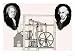 Matthew Boulton and James Watt with One of the Patented Steam Engines Art Giclee Poster Print by English School, 24x18