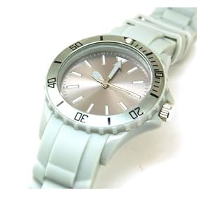 Reflex - SR010 - Montre Mixte au Bracelet en Caoutchouc Gris et Lunette Tournante