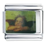 Cherub Baby Angel Dreaming Photo Italian Charms Bracelet Link