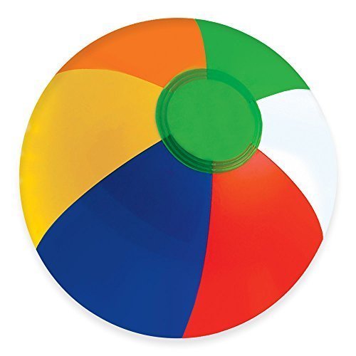 Kangaroo Manufacturing 12" Rainbow Beach Balls (12 Pack); Inflatable 12Pc Beach Ball 10115
