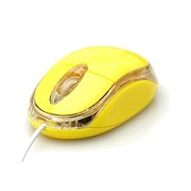 タイムリー オーピーマウス  イエロー USB接続 PS/2変換アダプタ付 2ボタン1スクロール OP-MOUSE-YE
