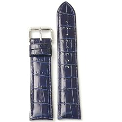 Watch Band Leather Navy Blue 22mm