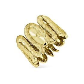 Roberto Cavalli Cleopatra - Gold Plated Snake Cuff Bracelet Watch by Roberto Cavalli