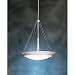 Contemporary Brushed Nickel Three Light Pendant Chandelier