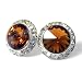 Topaz Swarovski 20mm Crystal Stud Earrings Fashion Jewelry