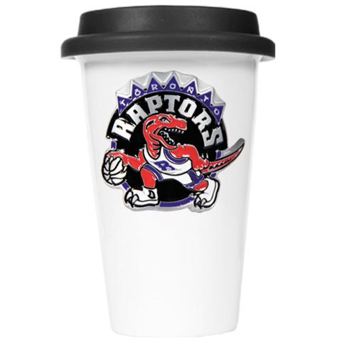 Toronto Raptors Ceramic Travel Cup (Black Lid)