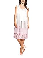 Laura Moretti Vestido (Blanco / Rosa)