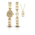 Sekonda 4534G.53 Ladies Gold Plated Dress Watch with matching bracelet and necklace