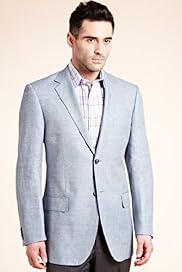 Collezione Wool Blend 2 Button Jacket with Linen