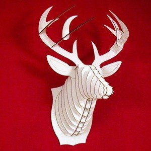 Well it's official.... : wedding 41AVmxz8wuL. SL500 AA300 Bucky The Deer Recycled Cardboard Sculpture White Large