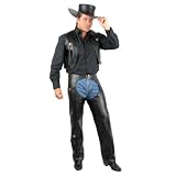 Cowboy COSTUME Pleather Chaps and Vest for Men (Hat not Included)