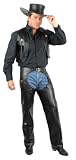 Cowboy COSTUME Pleather Chaps and Vest for Men (Hat not Included)