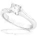 IGI Certified 1/2 Carat Princess Solitaire Engagement Ring (GH/VS2-SI1) in 14Kt White Gold
