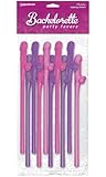 Bachelorette Party Favors Sipping Straws - Asst. Colors Pack of 10
