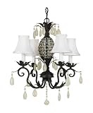 AF Lighting 7316-4H Squire Candle Base Mini Chandelier, Dark Brown Oil Rubbed Bronze